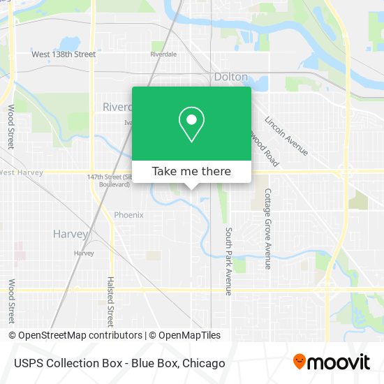 USPS Collection Box - Blue Box map