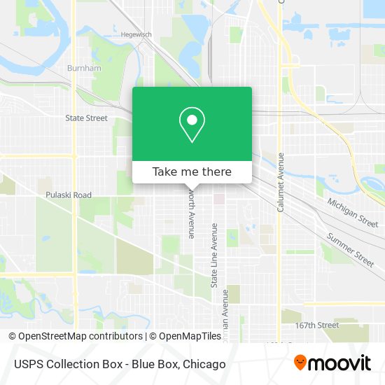 USPS Collection Box - Blue Box map