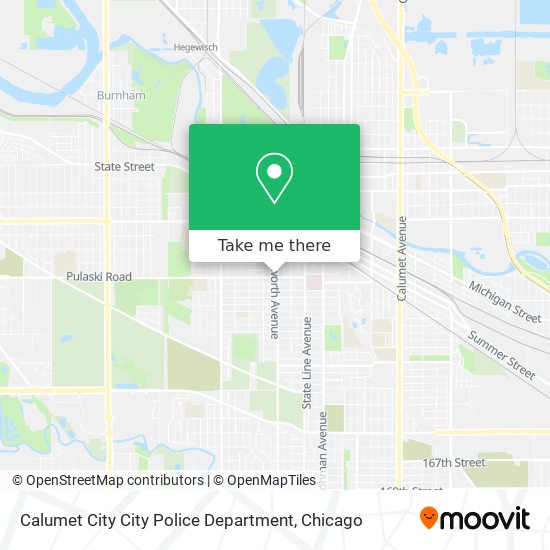 Calumet City City Police Department map