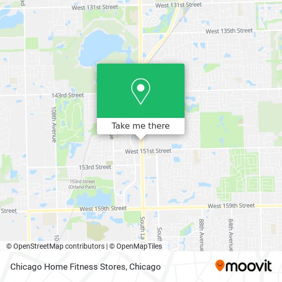 Chicago Home Fitness Stores map