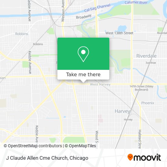 J Claude Allen Cme Church map