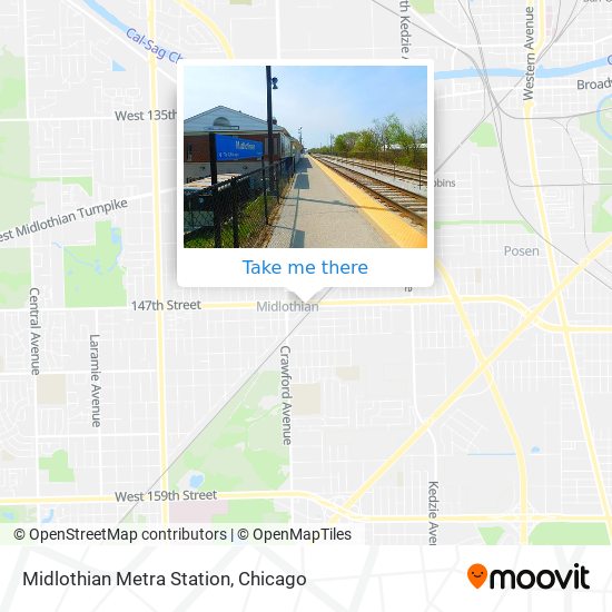 Mapa de Midlothian Metra Station