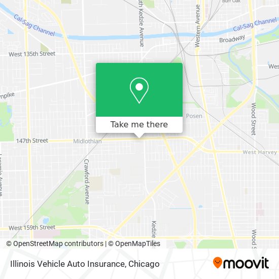 Illinois Vehicle Auto Insurance map