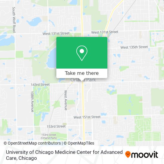 University of Chicago Medicine Center for Advanced Care map