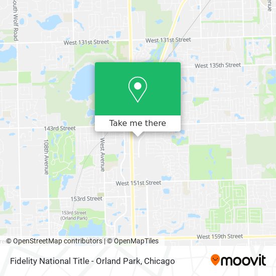 Mapa de Fidelity National Title - Orland Park