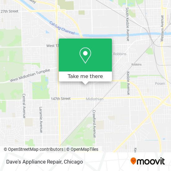 Mapa de Dave's Appliance Repair