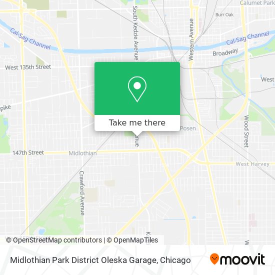 Mapa de Midlothian Park District Oleska Garage