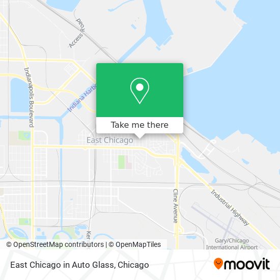 Mapa de East Chicago in Auto Glass