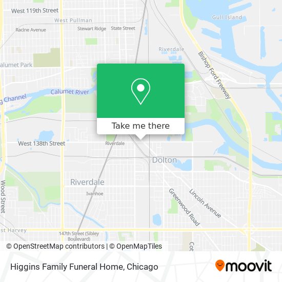 Higgins Family Funeral Home map