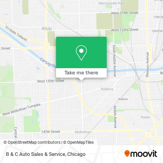 B & C Auto Sales & Service map