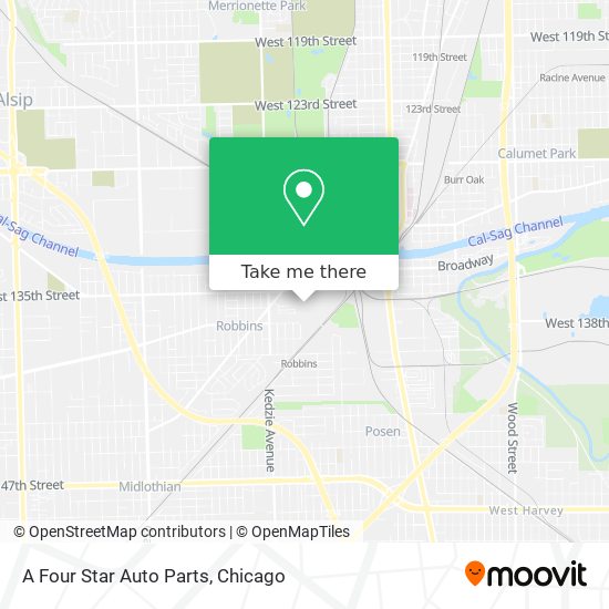 Mapa de A Four Star Auto Parts