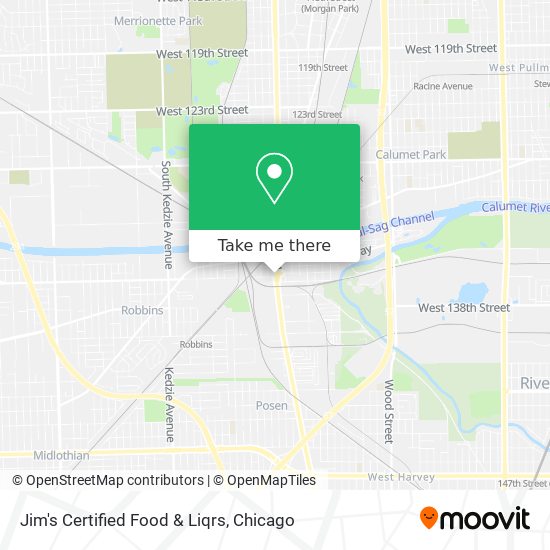 Jim's Certified Food & Liqrs map