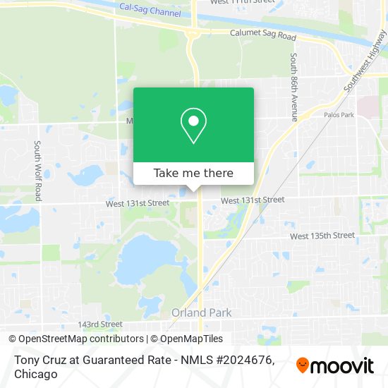 Mapa de Tony Cruz at Guaranteed Rate - NMLS #2024676