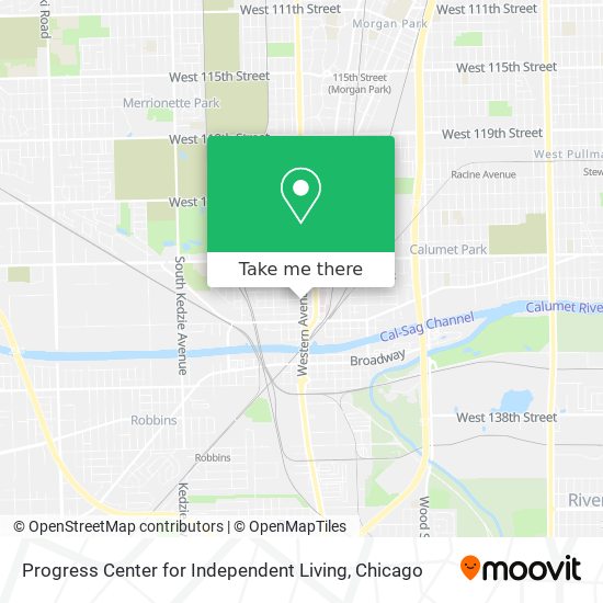 Progress Center for Independent Living map