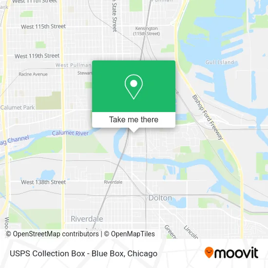 USPS Collection Box - Blue Box map
