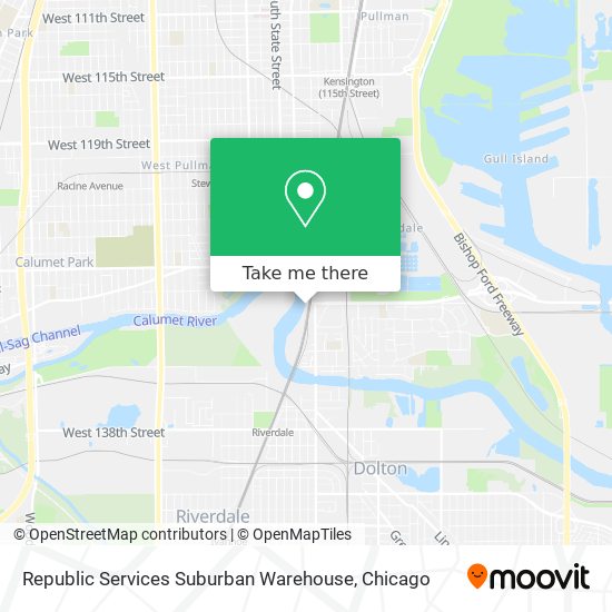 Republic Services Suburban Warehouse map