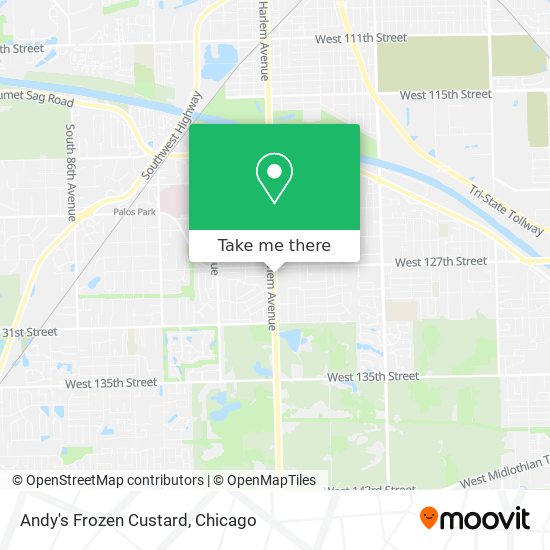 Andy's Frozen Custard map