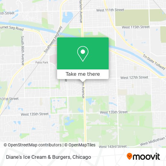 Diane's Ice Cream & Burgers map