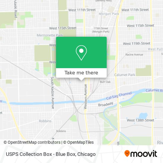 USPS Collection Box - Blue Box map