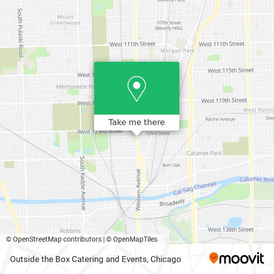 Outside the Box Catering and Events map