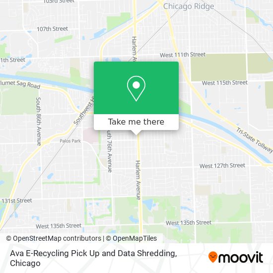 Ava E-Recycling Pick Up and Data Shredding map