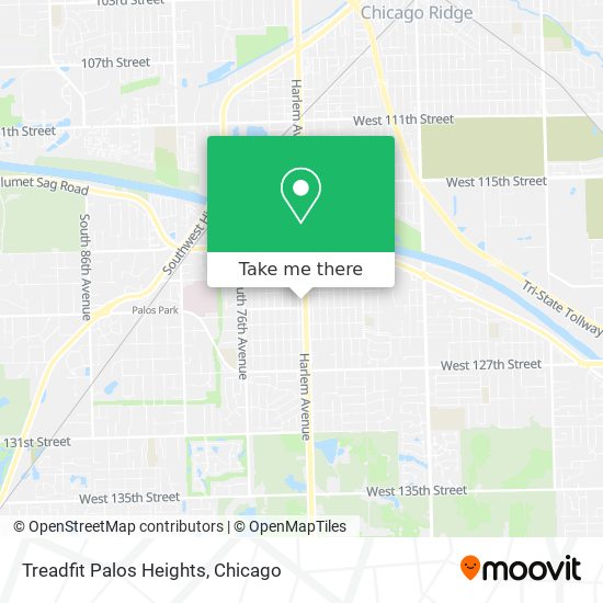 Treadfit Palos Heights map