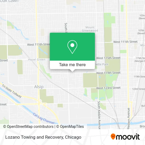 Lozano Towing and Recovery map