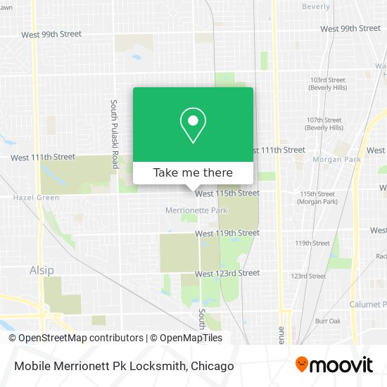 Mobile Merrionett Pk Locksmith map