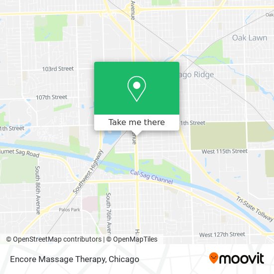 Encore Massage Therapy map