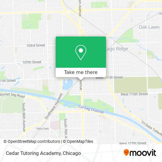 Mapa de Cedar Tutoring Academy