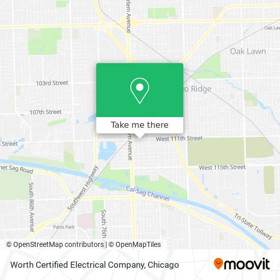 Worth Certified Electrical Company map