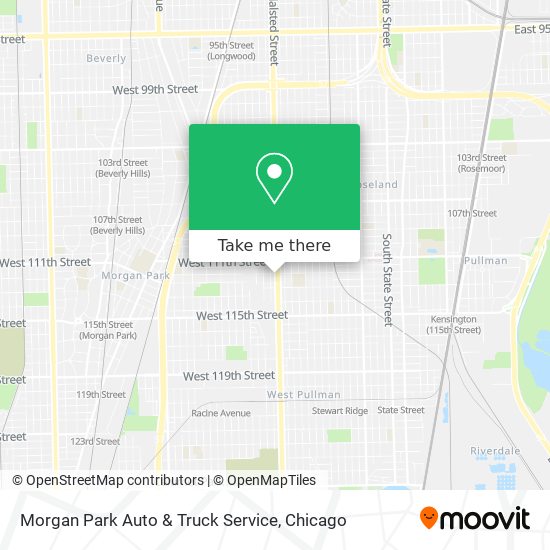 Mapa de Morgan Park Auto & Truck Service