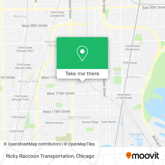 Ricky Raccoon Transportation map