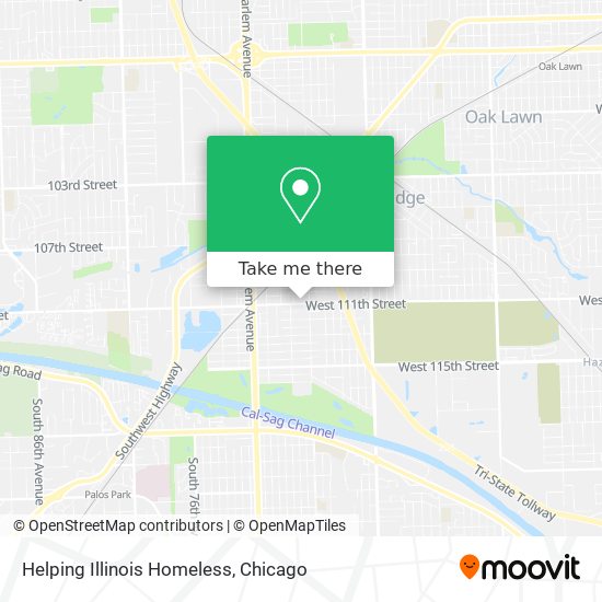 Helping Illinois Homeless map