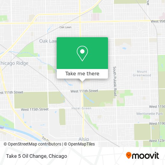 Take 5 Oil Change map