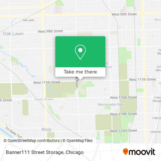 Banner111 Street Storage map