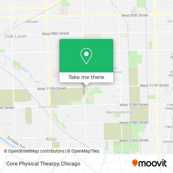 Core Physical Thearpy map