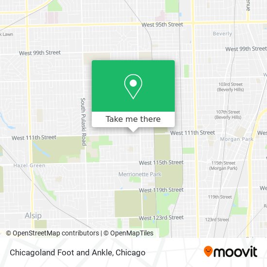 Mapa de Chicagoland Foot and Ankle