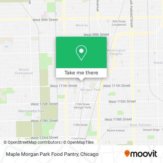 Mapa de Maple Morgan Park Food Pantry