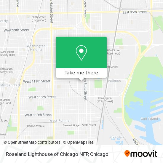 Roseland Lighthouse of Chicago NFP map