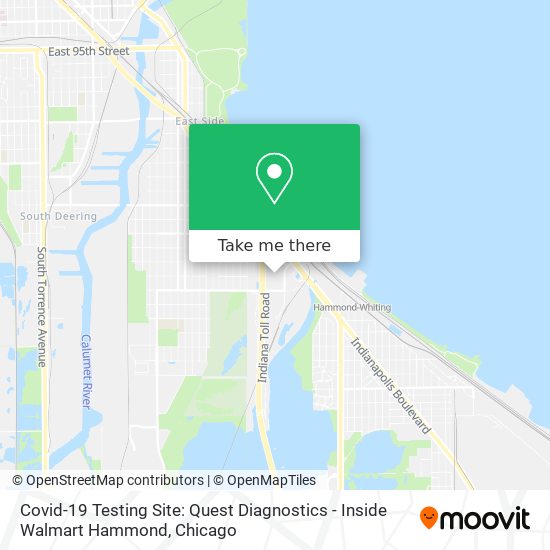 Covid-19 Testing Site: Quest Diagnostics - Inside Walmart Hammond map