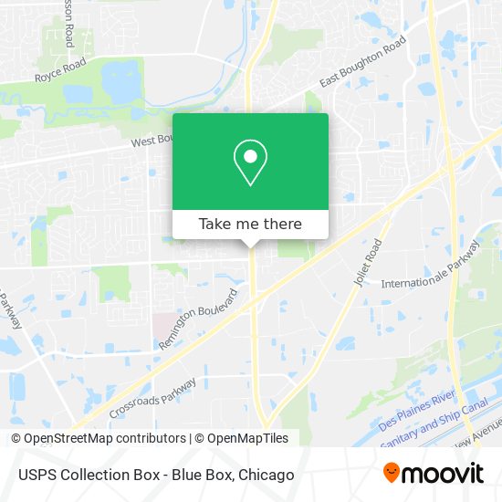 USPS Collection Box - Blue Box map