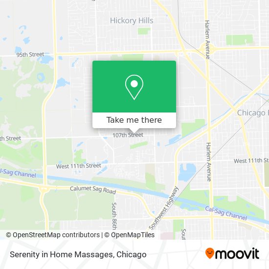 Serenity in Home Massages map