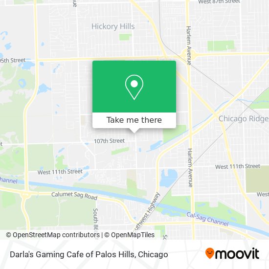 Mapa de Darla's Gaming Cafe of Palos Hills