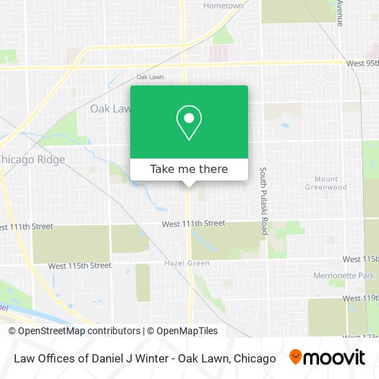 Law Offices of Daniel J Winter - Oak Lawn map