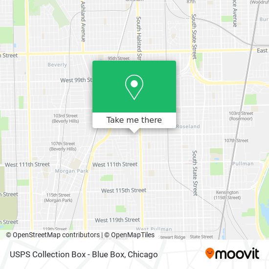 USPS Collection Box - Blue Box map