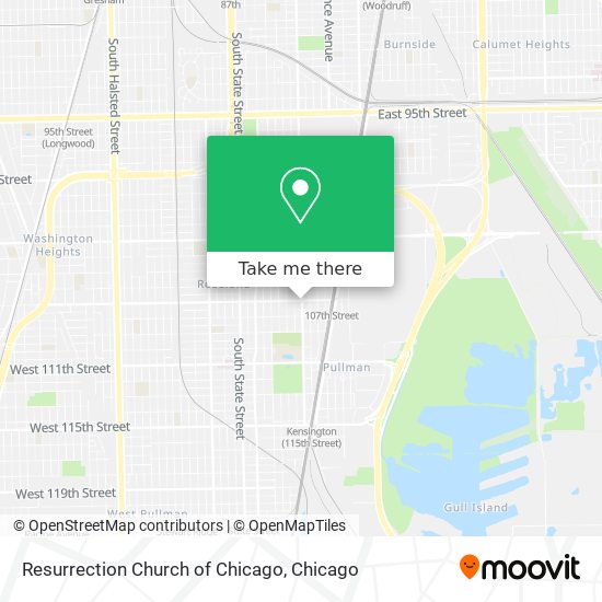 Resurrection Church of Chicago map