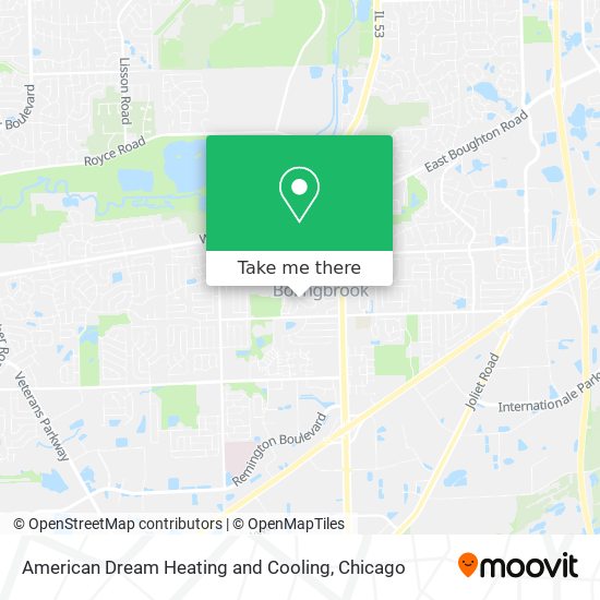 American Dream Heating and Cooling map