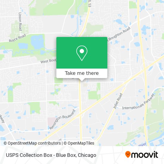 USPS Collection Box - Blue Box map