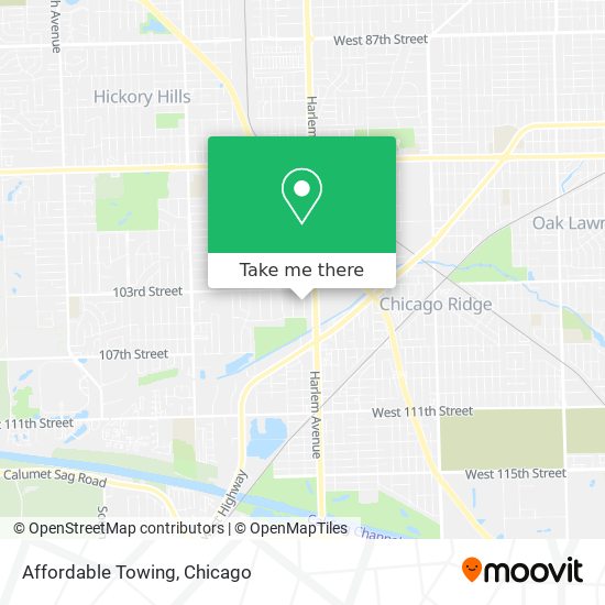 Affordable Towing map